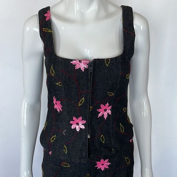 Tara Jarmon Black Denim Skirt Set - Picture 2 of 8